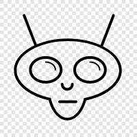 UFO, extraterrestrial, space, extraterrestrial life icon svg