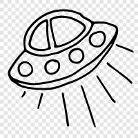 UFO, unidentified flying object, flying saucer sightings, flying saucers icon svg