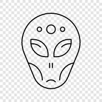 UFO, extraterrestrial, space, extraterrestrial life icon svg