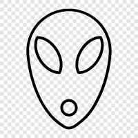 UFO, extraterrestrial, space, science icon svg