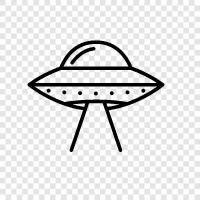 UFO, alien, flying disk, space ship icon svg