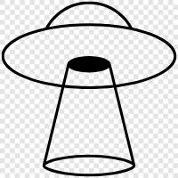 UFO, nicht identifiziertes fliegendes Objekt, Untertasse, nicht identifizierte fliegende Objekte symbol