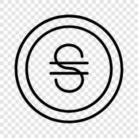 Ukraine, currency, economic, crisis icon svg