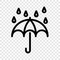 Umbrellas, Weather, Sky, Clouds icon svg