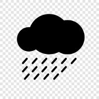 umbrellas, clouds, thunderstorms, precipitation icon svg