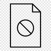 unblock document, document unblock, blocked document removal, Blocked Document icon svg