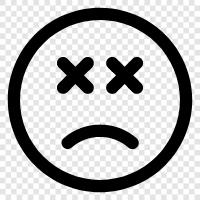 unhappy, disgruntled, displeased, frowning icon svg