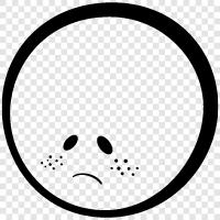 unglücklich, niedergeschlagen, depressiv, trauern symbol