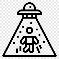 unidentified flying object, flying saucer, UFO sighting, alien icon svg