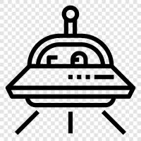 unidentified flying object, UFO, flying saucer, extraterrestrial icon svg