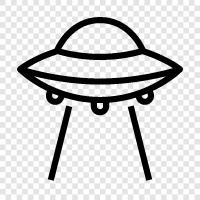 unidentified flying object, flying saucer, alien, extraterrestrial icon svg