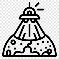 unidentified flying objects, flying saucers, extraterrestrial, aliens icon svg