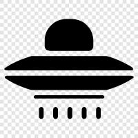 unidentified flying objects, flying saucers, spacecraft, aliens icon svg