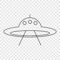 unidentified flying objects, flying saucers, aliens, space icon svg