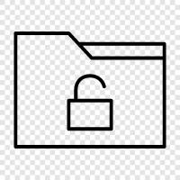 unlock folder, unlock file folder icon svg