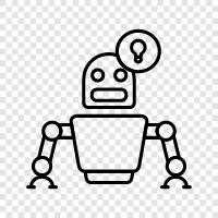 unmanned vehicle, automated machine, industrial robot, mobile robot icon svg