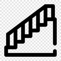 nach oben, unten, Treppe, Flug symbol
