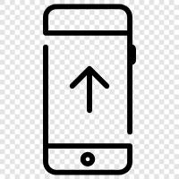 upload to mobile, upload to iPhone, upload to Android, upload to Windows icon svg