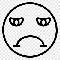 upset, frustrated, unhappy, disappointed icon svg