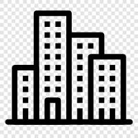 urban, Downtown, district, neighborhood icon svg