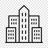 urban, metropolitan, downtown, neighborhoods icon svg