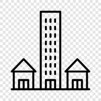 urban, municipality, population, density icon svg