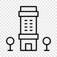 urban, metropolitan, downtown, plaza icon svg