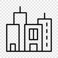 Urban, Architecture, Buildings, Urban Planning icon svg