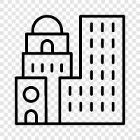 urban, city life, cityscape, architecture icon svg