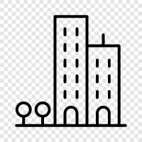 urban, municipality, population, density icon svg