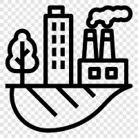 urban ecology, city ecology, rural ecology, suburban ecology icon svg