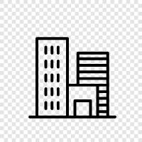 urban, downtown, neighborhoods, attractions icon svg