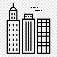 urban landscape, cityscape, architecture, monuments icon svg