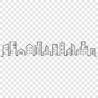 Urban Planning, Sustainable Development, Green Technology, Connected City icon svg