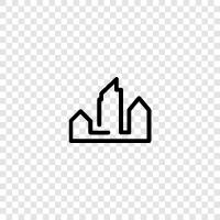 urban, architecture, planning, city life icon svg