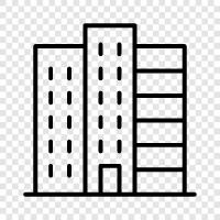 urban, architecture, landscape, district icon svg