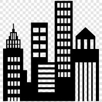 urban, population, density, buildings icon svg