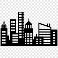 urban, metropolitan, cityscape, skyline icon svg