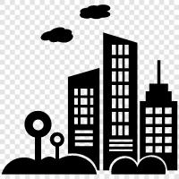 Urban, Architecture, City Living, Architecture Design icon svg