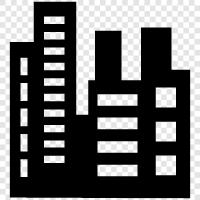 Urban, Architecture, Skyline, Downtown icon svg