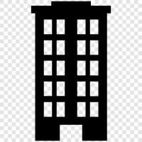 urban, downtown, skyscrapers, business icon svg