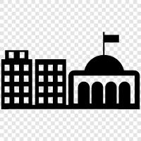 urban, metropolis, municipality, downtown icon svg