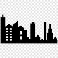 urban, city life, cityscape, architecture icon svg