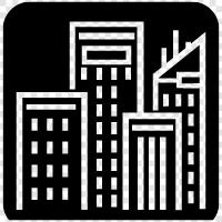 urban, metropolitan, downtown, neighborhoods icon svg