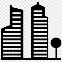 urban, metropolis, town, district icon svg