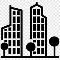 urban, city life, city center, urban areas icon svg