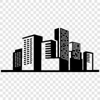 Urban, Architecture, Street, Cityscape icon svg