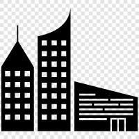 urban, dense, population, buildings icon svg