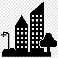 urban, skyscraper, highrise, cityscape icon svg