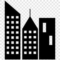 urban, metropolitan, downtown, skyline icon svg